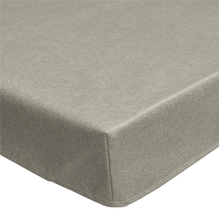 Simply oatmeal acrylic wipe clean tablecloth with edge binding finish