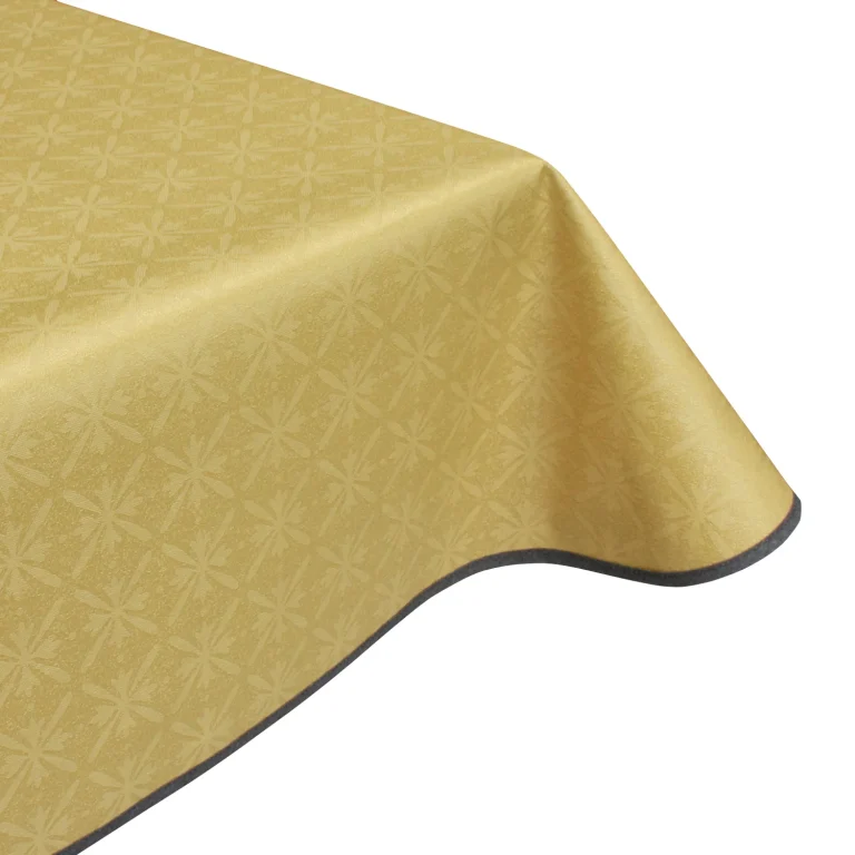 Edge binding finish for Palais Citrine Acrylic Wipe clean tablecloth