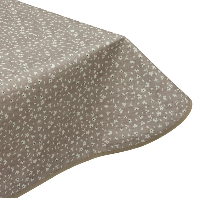 Edge binding finish for Sprig Pebble Acrylic Wipe Clean Tablecloth