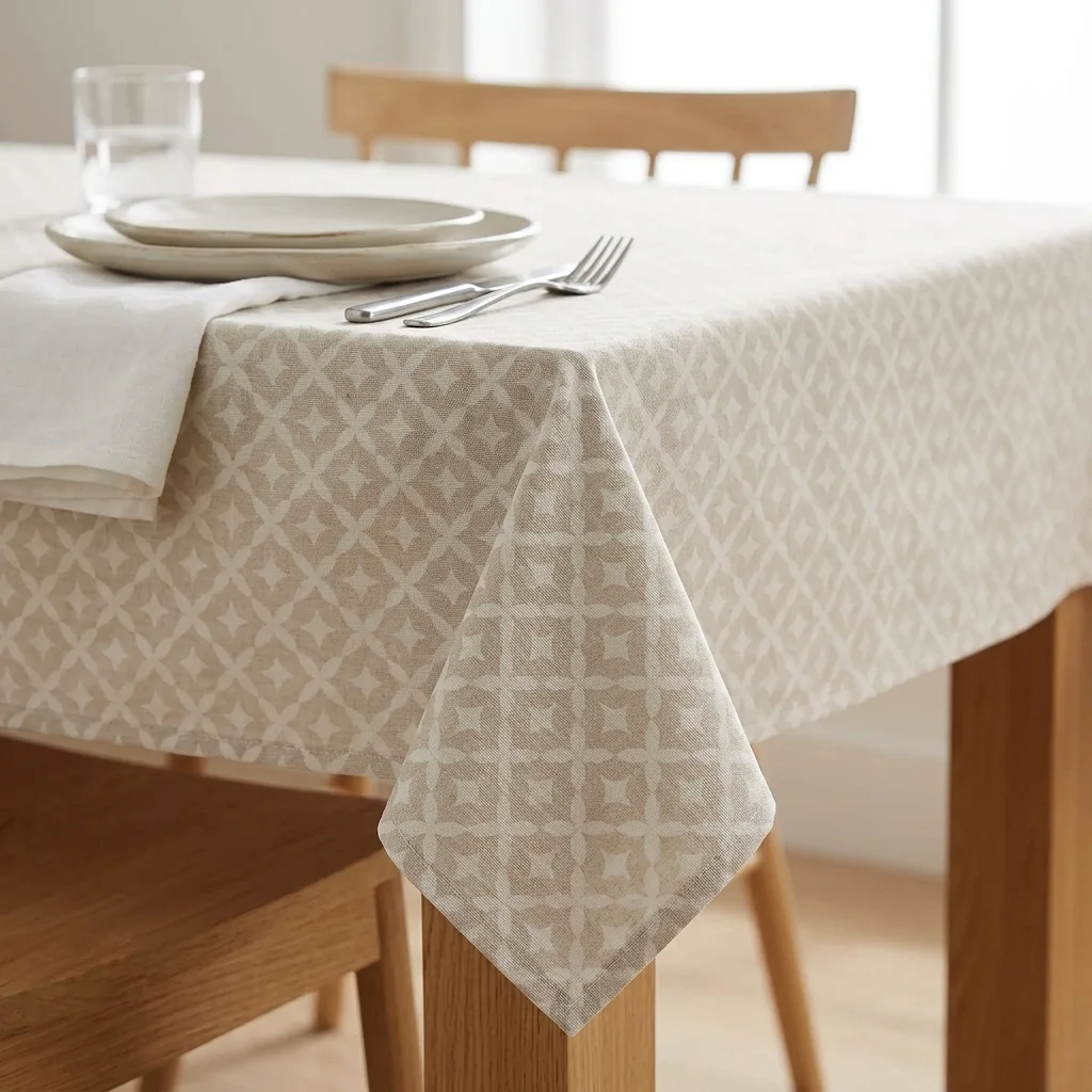 51248-lattice-beige-acrylic-wipe-clean-tablecloth-lifestyle
