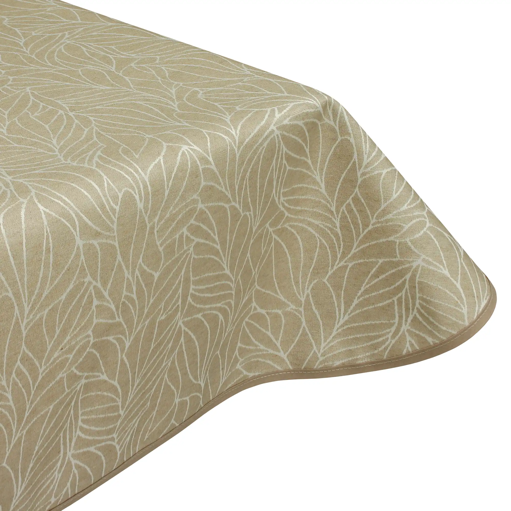 Edge binding finish for Etched Sand Acrylic Wipe Clean Tablecloth