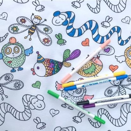 Animals - Colour In Doodle Tablecloth
