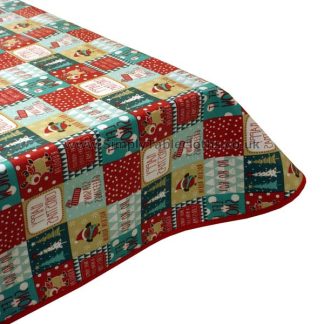 Ho Ho Ho Xmas Oilcloth Oilcloth Tablecloth