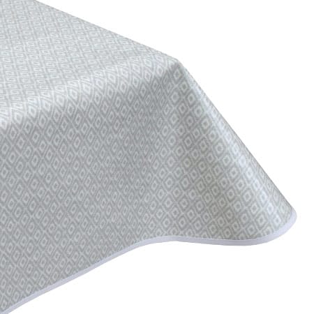 Diamonds Grey Oilcloth Tablecloth
