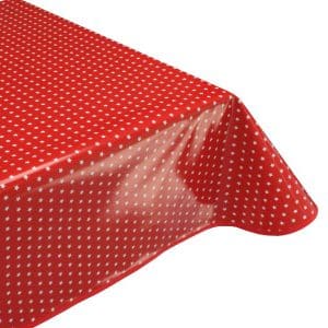 Twinkle Stars Red Oilcloth PVC Tablecloth