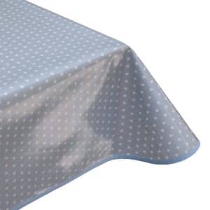 Fryetts Spotty China Blue Cotton PVC Fabric WIPE CLEAN Tablecloth Oilcloth