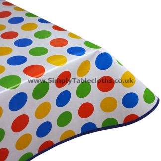 Primary Spots Vinyl Tablecloth