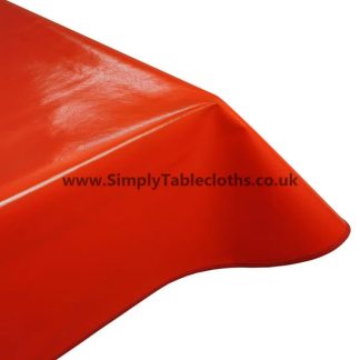 Plain Red Vinyl Tablecloth