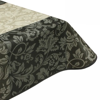 Natural opera wipe clean acrylic coated tablecloth with teflon & edge binding finish
