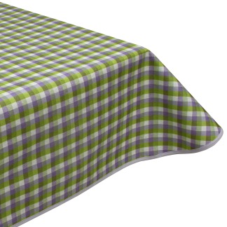 Boston Gingham Acrylic Coated Tablecloth with Teflon