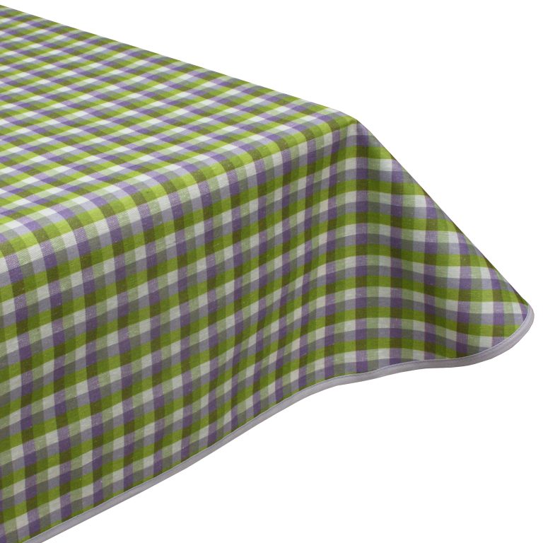 Boston Gingham Acrylic Coated Tablecloth with Teflon