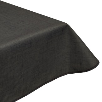 Natural Graphite Dark Grey Acrylic Coated Tablecloth with Teflon