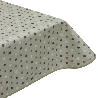 Polka Purples Acrylic Coated Tablecloth with Teflon & Edge Binding FInish