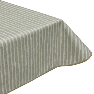 Lovely Lines Acrylic Coated Tablecloth with Teflon & Edge Binding Finish