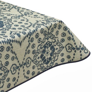 Amore Navy Acrylic Coated Tablecloth with Teflon
