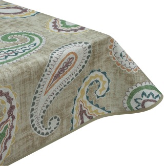 Paisley Acrylic Coated Wipe Clean Tablecloth