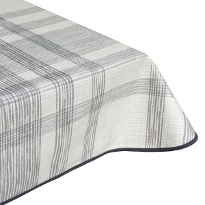 Wiggly grey teflon wipe clean tablecloth