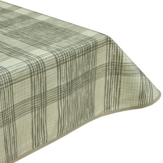 Wiggly Grey Acrylic Coated Tablecloth with Teflon & Edge binding finish