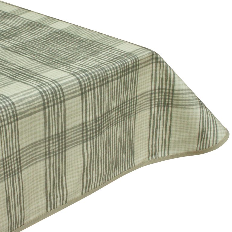Wiggly Grey Acrylic Coated Tablecloth with Teflon & Edge binding finish
