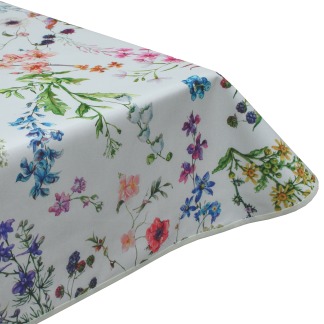 Blooming Delight Acrylic Coated Tablecloth with Teflon & Edge Binding Finish