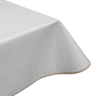 Simply oatmeal acrylic wipe clean tablecloth