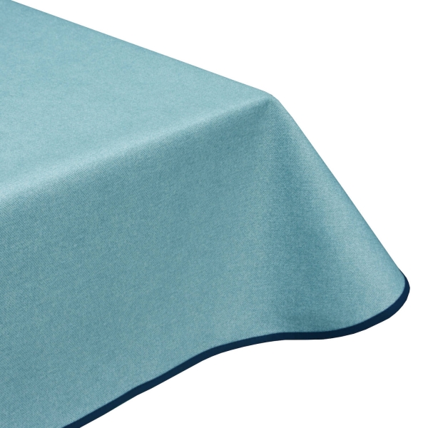 Simply blue azure acrylic wipe clean tablecloth