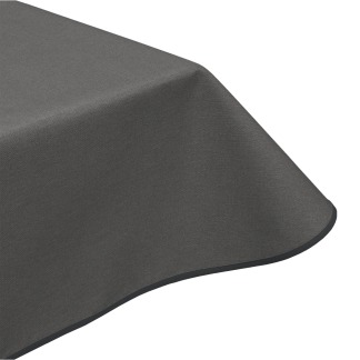 Simply Elephant Grey Acrylic Coated Wipe Clean Tablecloth with Edge Binding Finish