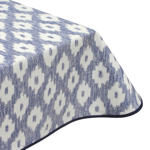 Geometric ross blue acrylic wipe clean tablecloth