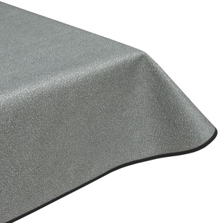 Speckle Silver Acrylic Coated Wipe Clean Tablecloth with Teflon & Edge Binding Finish
