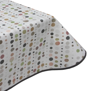 Mushroom Grey Polka Dot Spots PVC Vinyl Wipe Clean Tablecloth Oilcloth ALL SIZES Mushroom Grey Polka Dot Spots PVC Vinyl Wipe Clean Tablecloth Oilcloth ALL SIZES