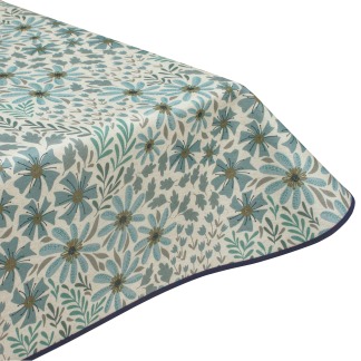 Ocean Petals Acrylic Coated Wipe Clean Tablecloth