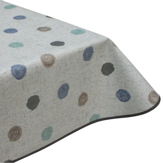 Cotton Balls Acrylic Coated Wipe Clean Tablecloth