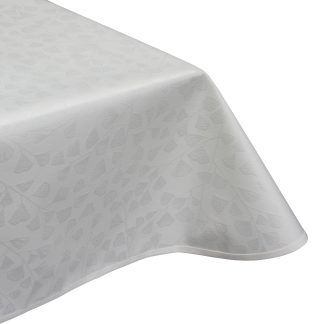 Alto Ivory Floral Acrylic Coated Tablecloth Wipe Clean