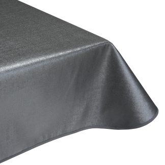 Nevada Black Plain Acrylic Coated Tablecloth Wipe Clean