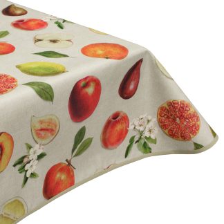 Orchard Delight Acrylic Coated Tablecloth with Teflon
