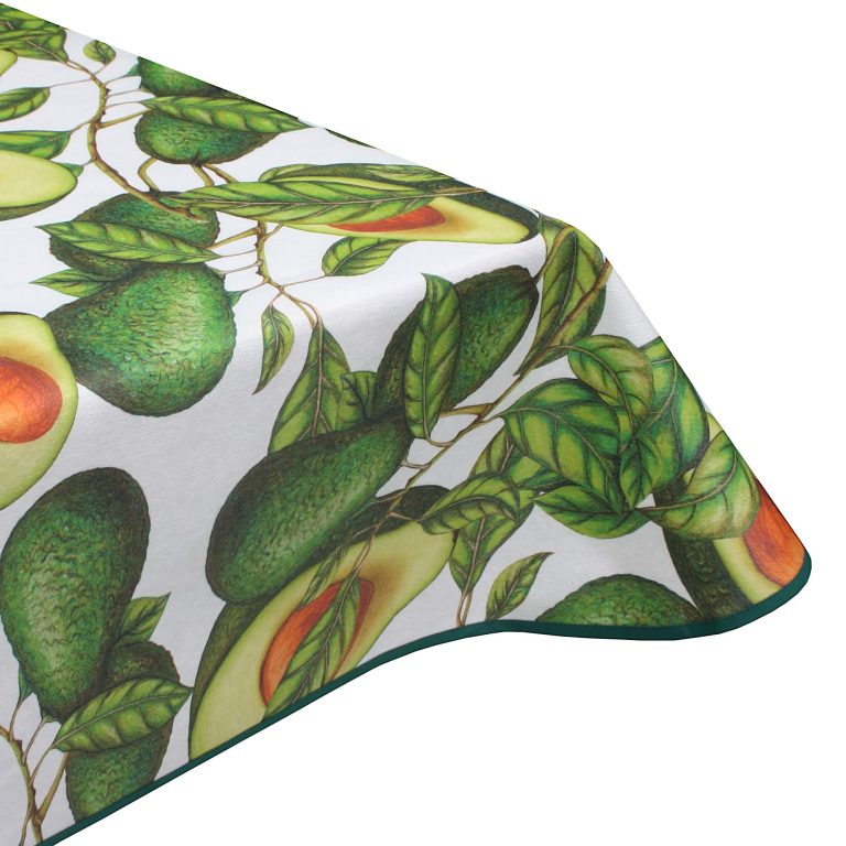 Avocado Acrylic Coated Wipe Clean Tablecloth