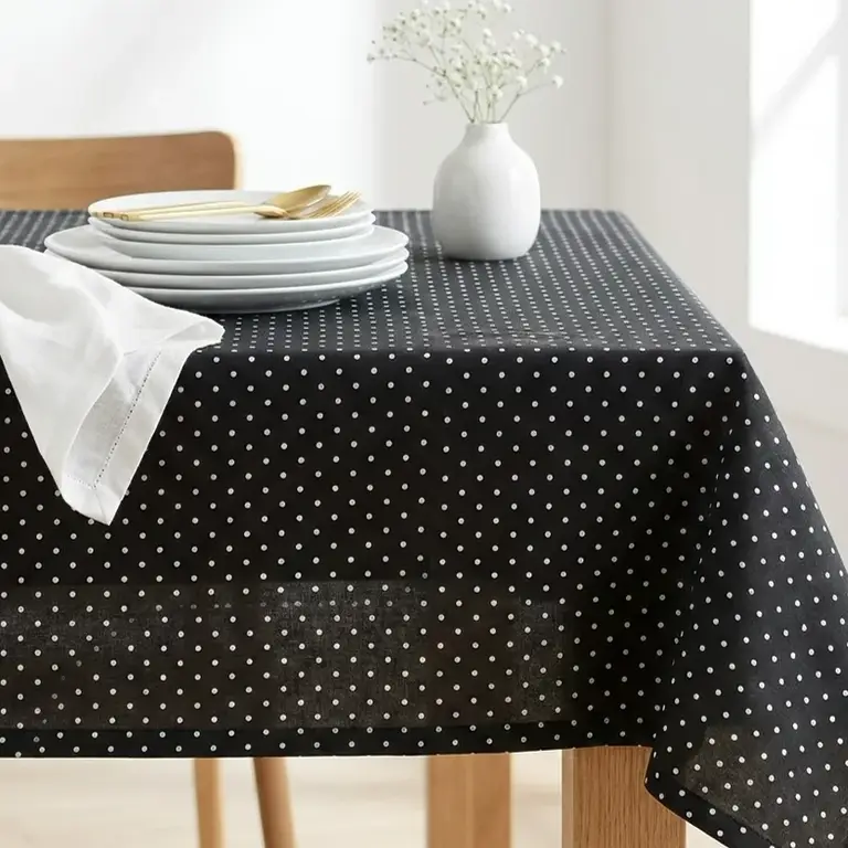 black wipe clean tablecloths