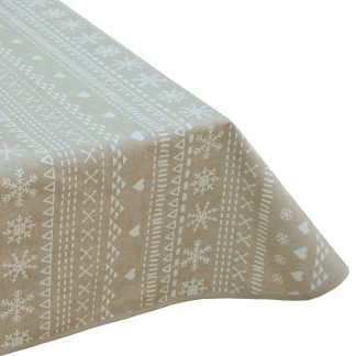 christmas scandic white wipe clean tablecloth