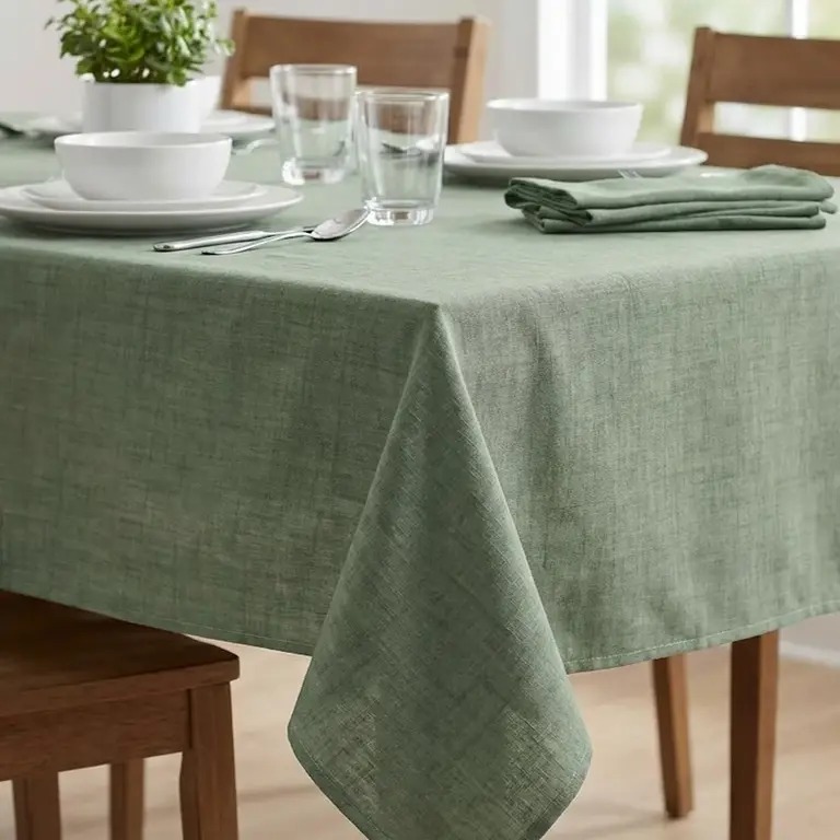 green wipe clean tablecloths
