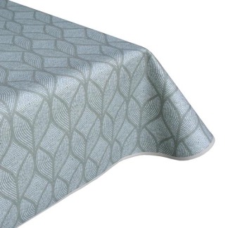 Geometric Laurel Acrylic Coated Wipe Clean Tablecloth with Teflon