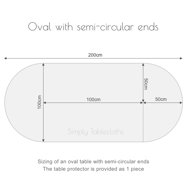 Oval White Protector Simply Tablecloths