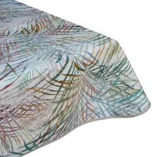 Palm Leaf Acrylic Coated Tablecloth with Teflon