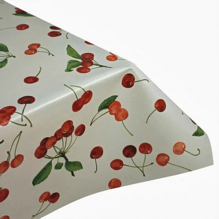 Cherries Vinyl PVC Tablecloth