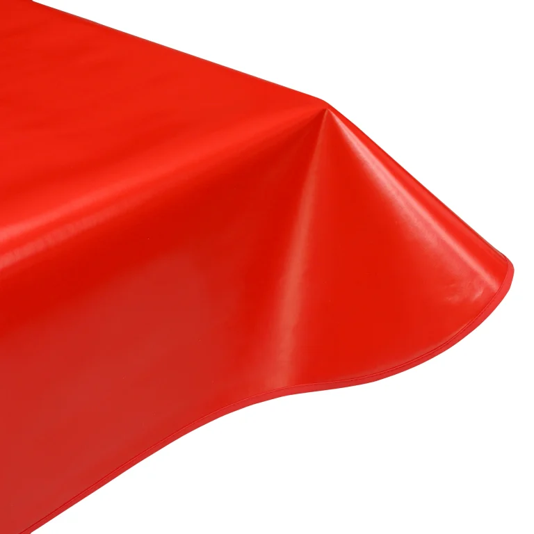 Plain Red Vinyl Tablecloth with binding