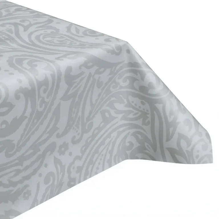 Silver Sovereign Wipeable Vinyl Tablecloth