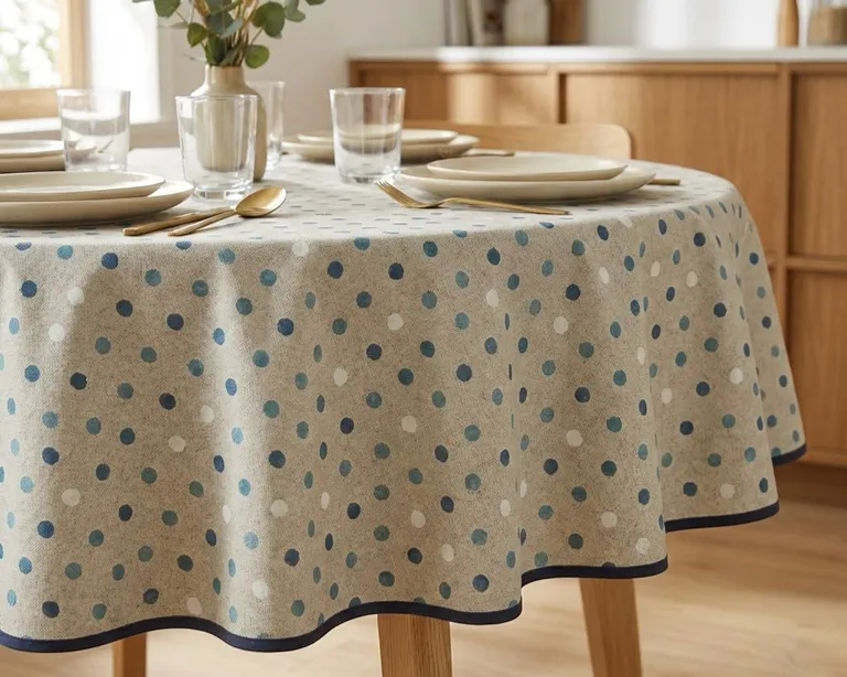 round wipe clean tablecloths