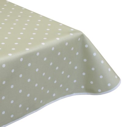 sage green pvc oilcloth tablecloth