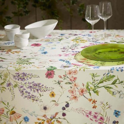 Soft Meadow Acrylic Wipe Clean Tablecloth with Teflon - Image 3